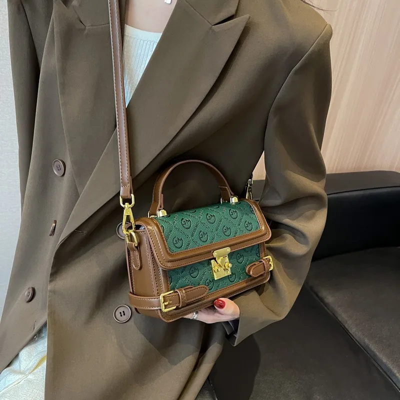 Fashion Letter PU Leather Small Flap Crossbody Bags For Women 2023 Summer Lady Chain Shoulder Handbags Designer Luxury Purses