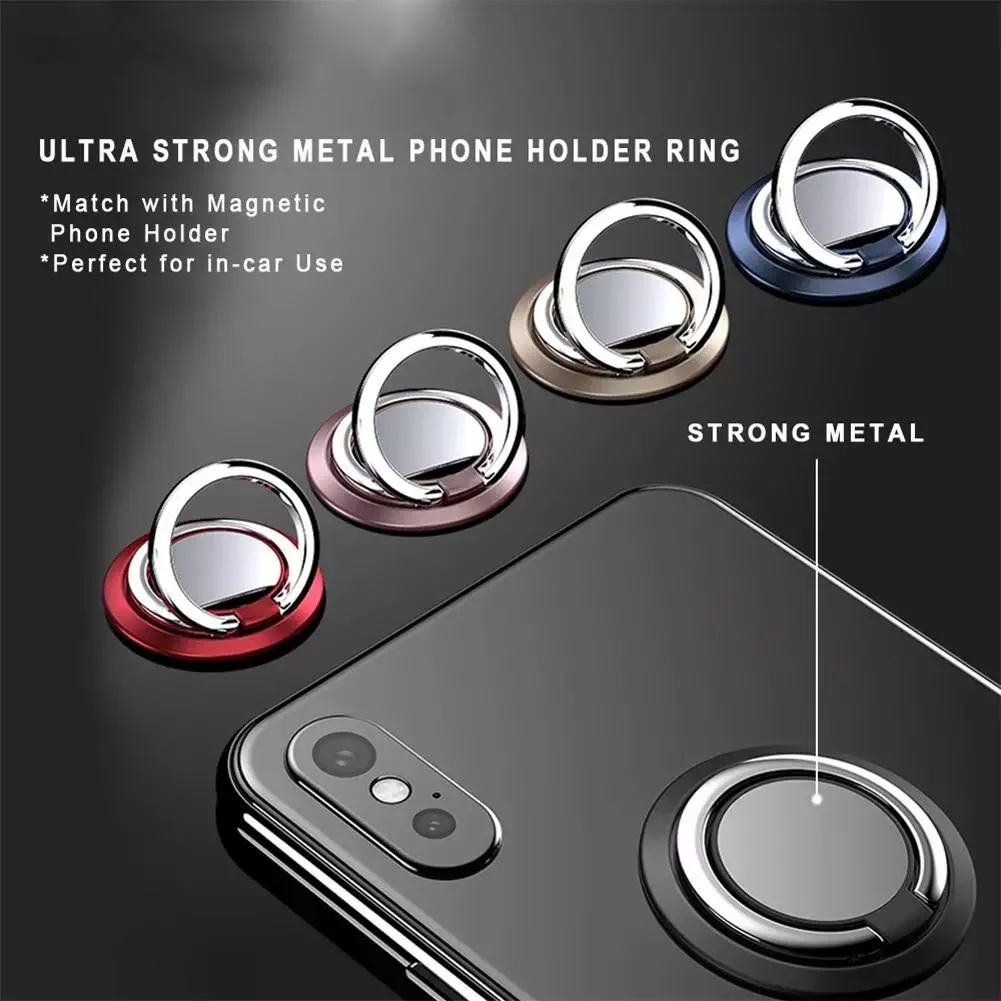 

360 Degree mobile phone holder stand phone clip for Android Car Metal finger ring phone bracket Ring Buckle