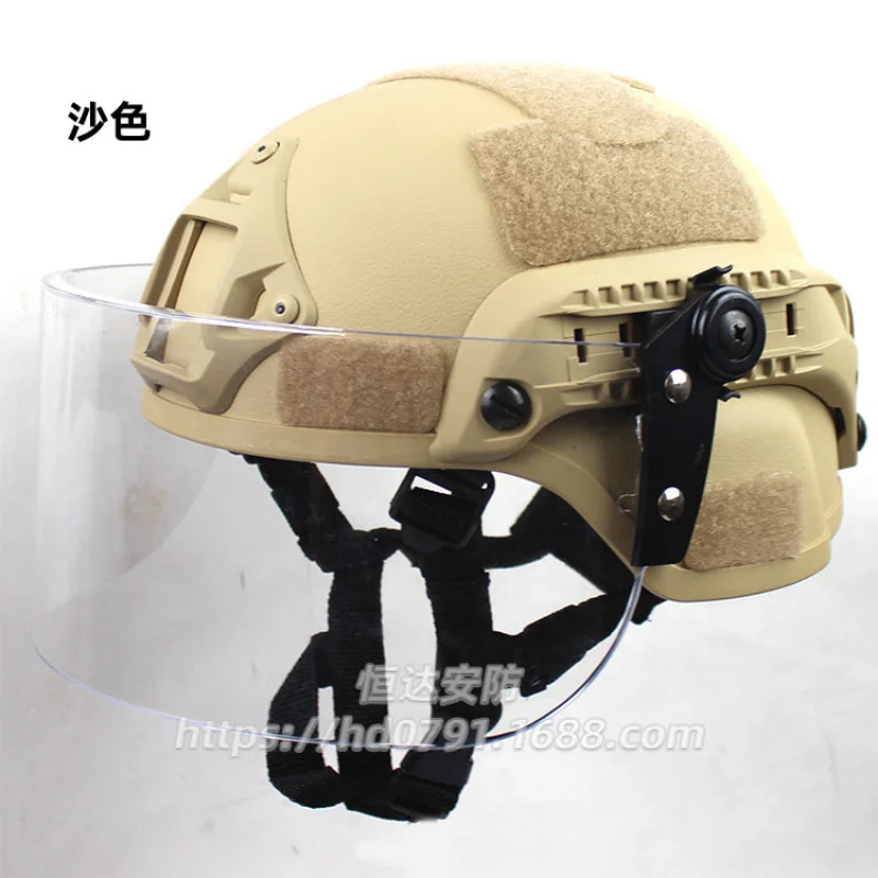 MICH2000Моббильный шлем + прозрачная защитная маска противRiот патрульный