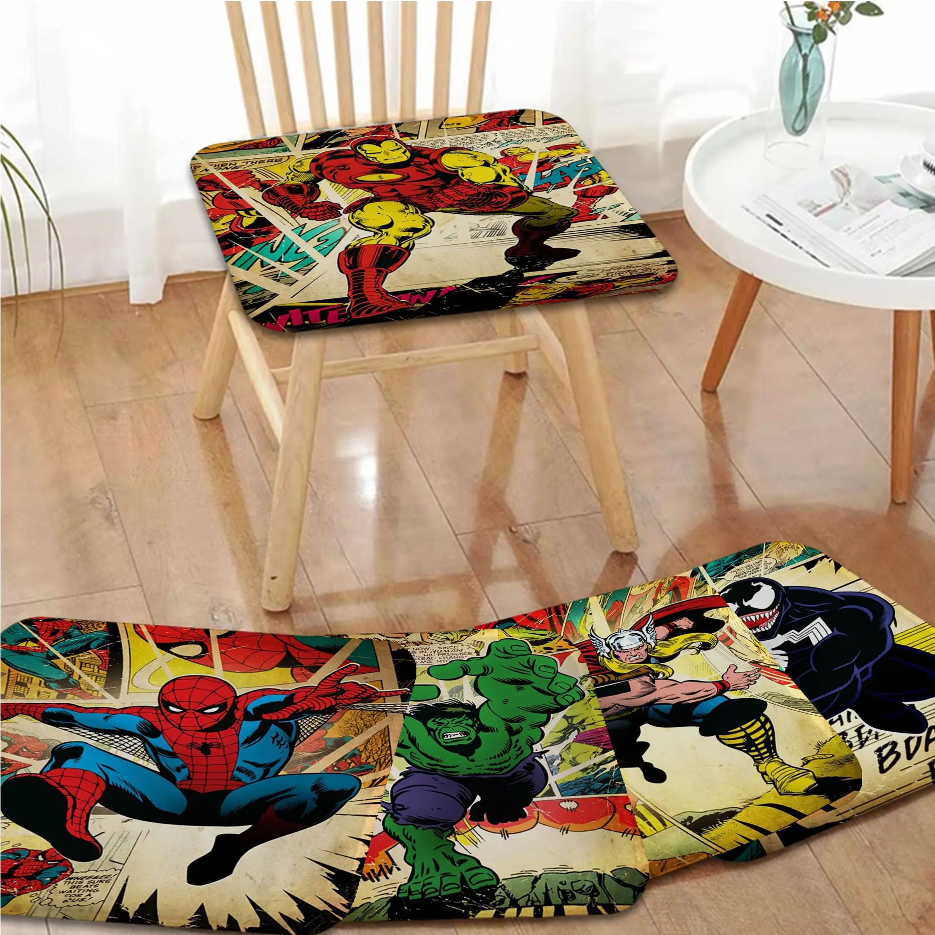 

Disney Superhero Comic Nordic Printing Chair Mat Soft Pad Seat Cushion For Dining Patio Home Office Indoor Outdoor Sofa Cushion