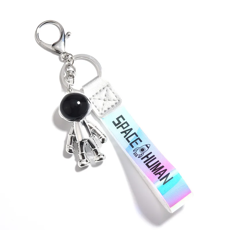Латунный брелок для ключей с астронавтом космическим роботом Мужская поясная