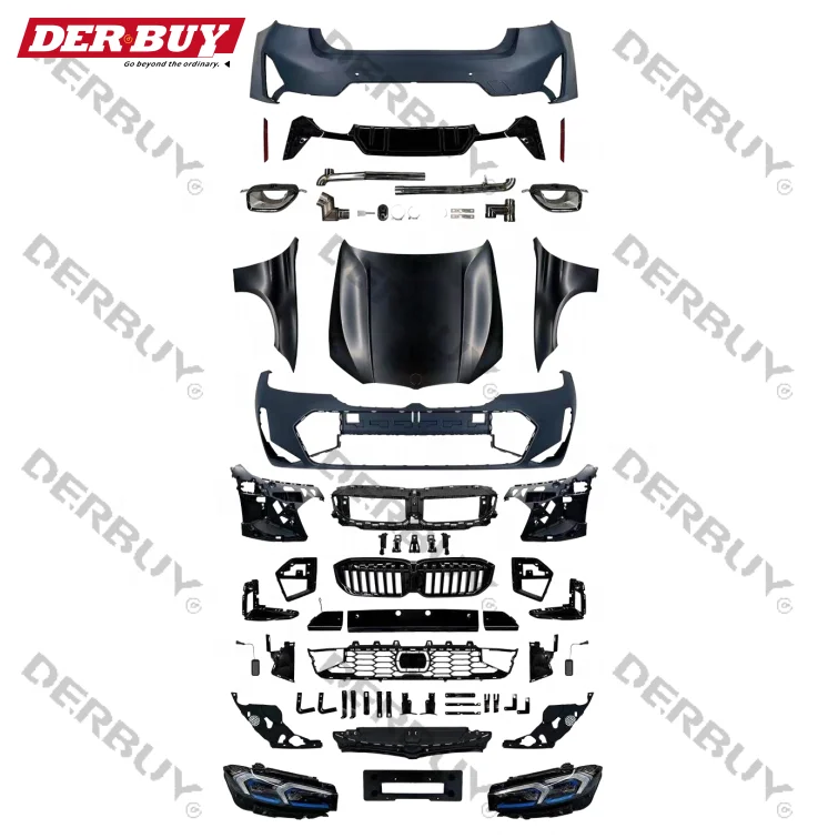 Фото Комплекты обвесов для BMW 3 серии F30/F35 G20 G20 LCI, полный комплект с фарами и модернизированными лампами, стиль MT 2023 года №2