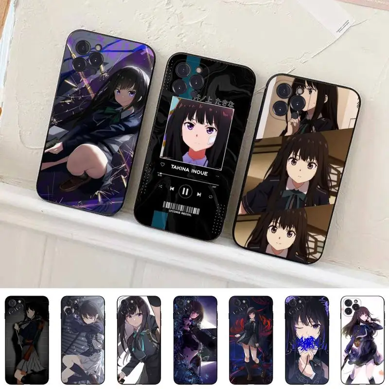 

Inoue Takina Lycoris Recoil Anime Phone Case For iPhone 14 11 12 13 Mini Pro Max 8 7 6 6S Plus X SE 2020 XR XS Funda Case
