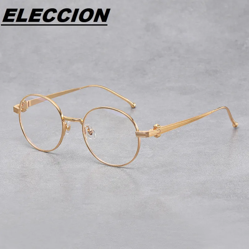

ELECCION Titanium Men Round Eyeglass Frames 2023 New Women Prescription Glasses Myopia Optical Spectacle Frame CT0320OA