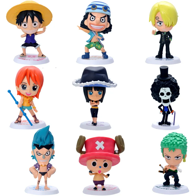 

9pcs/set One Piece Action Figure Anime Statue Collection Desktop Decoration Ornaments Toy Vinsmoke Sanji Decorative Figma Dolls