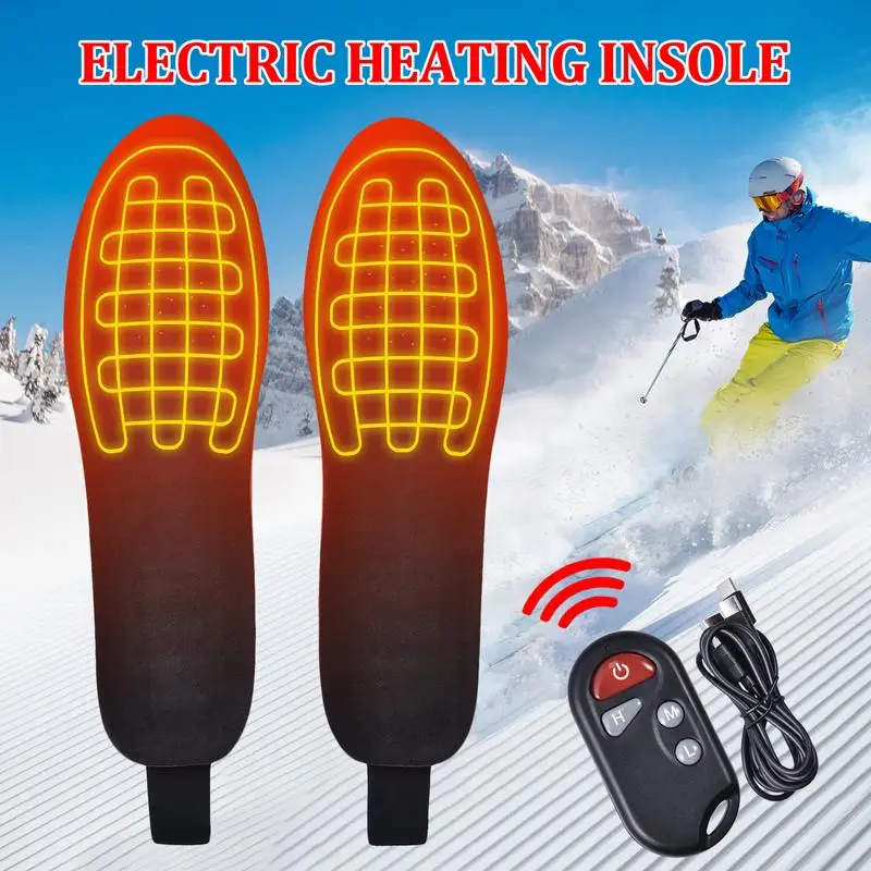 

Upgraded Version USB Rechargeable Smart Winter Heated Insole Foot Warmer With Remote Control For Outdoor Camping Fishing