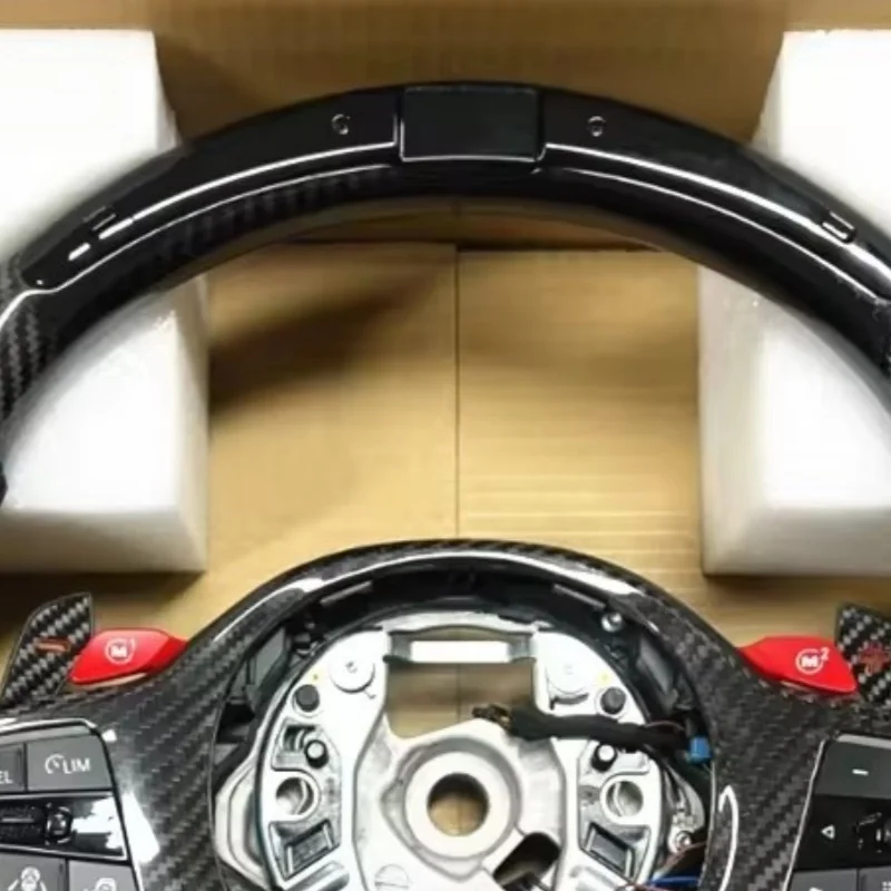 Фото Руль из углеродного волокна и кожи для BMW G01 F01 F20 F25 M3 M4 M5 M6 G30 G31 G20 F90 G Series, аксессуары для салона автомобиля. №2