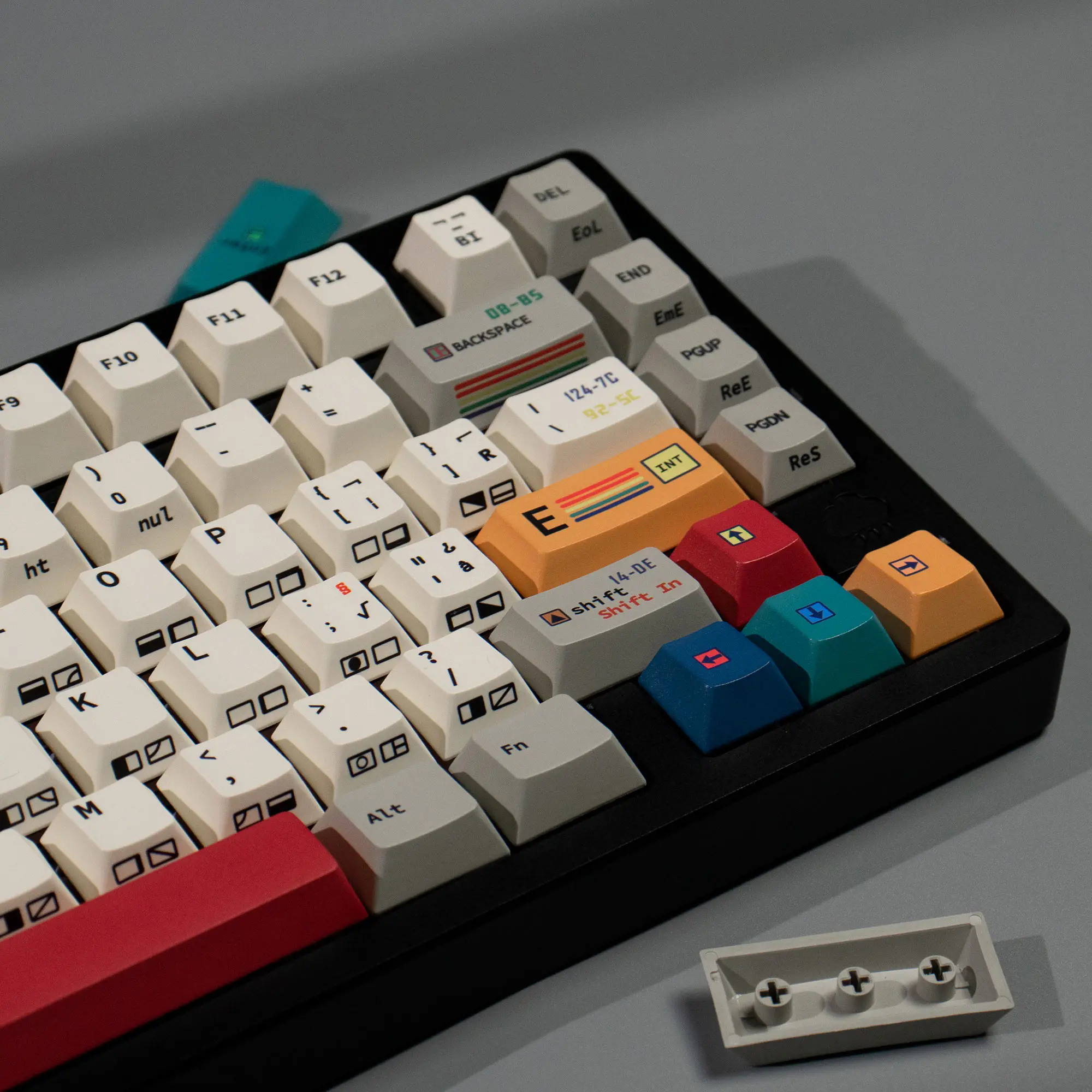 147 klawiszy C64 Retro Keycaps profil wiśniowy Dye-Sub PBT czarne boczne nakładki na klawisze z nadrukiem do klawiatury mechanicznej MX Switch