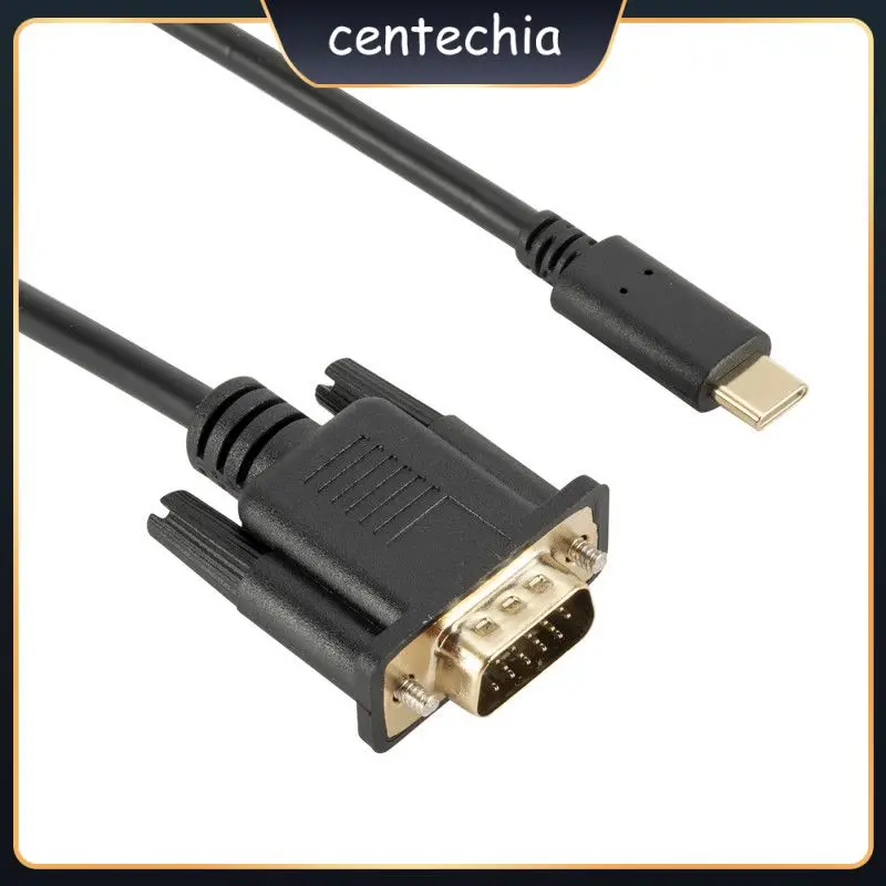 

Ignal Data Cable Type Usb-c To Vga Data Cable Conversion 1.8m 1080p Type Usb-c To Vga Or Monitor/projector/tv