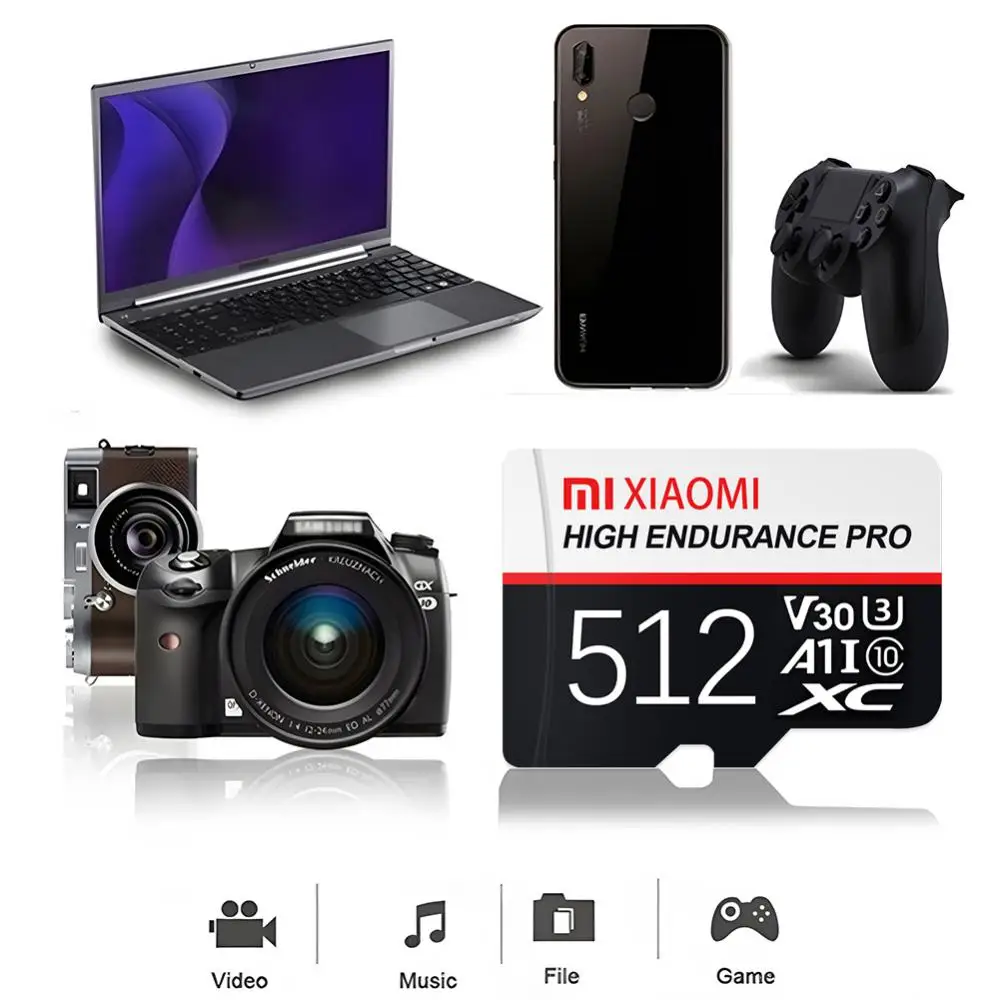 Карта памяти 64/128/256/512 ГБ SD карта с адаптером для Nintendo Switch/Phone/camer