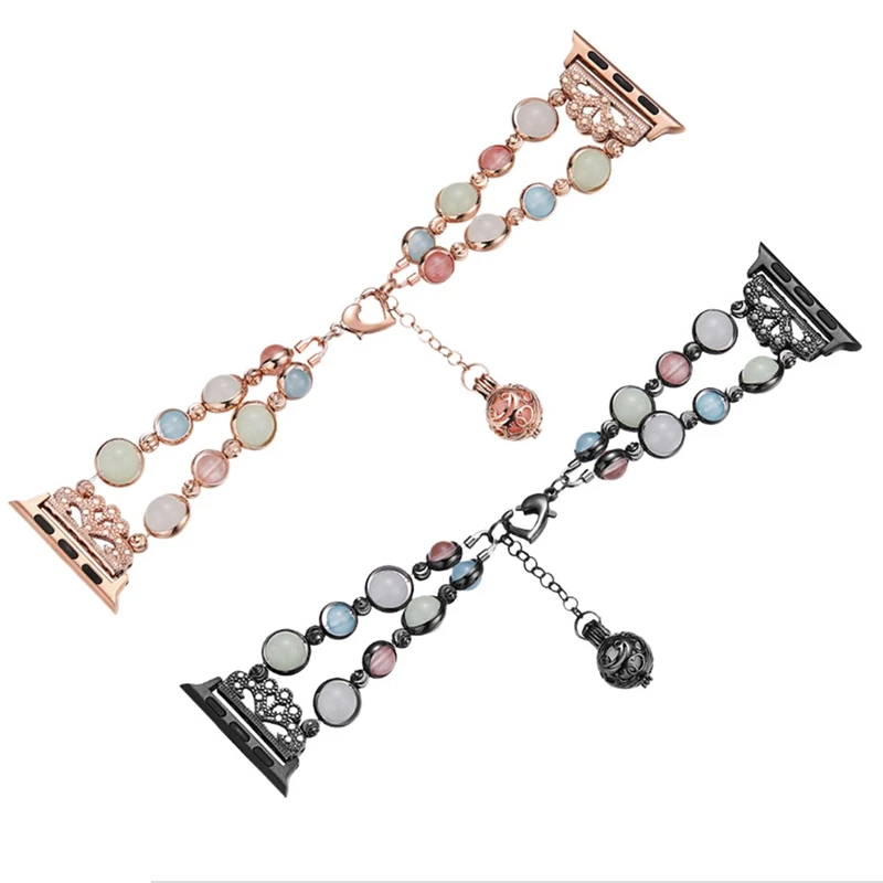 

Luminous Bead Strap For Apple Watch Fashion Jewelry Wristband 38/40Mm For Iwatch Series 5/4/3/2/1