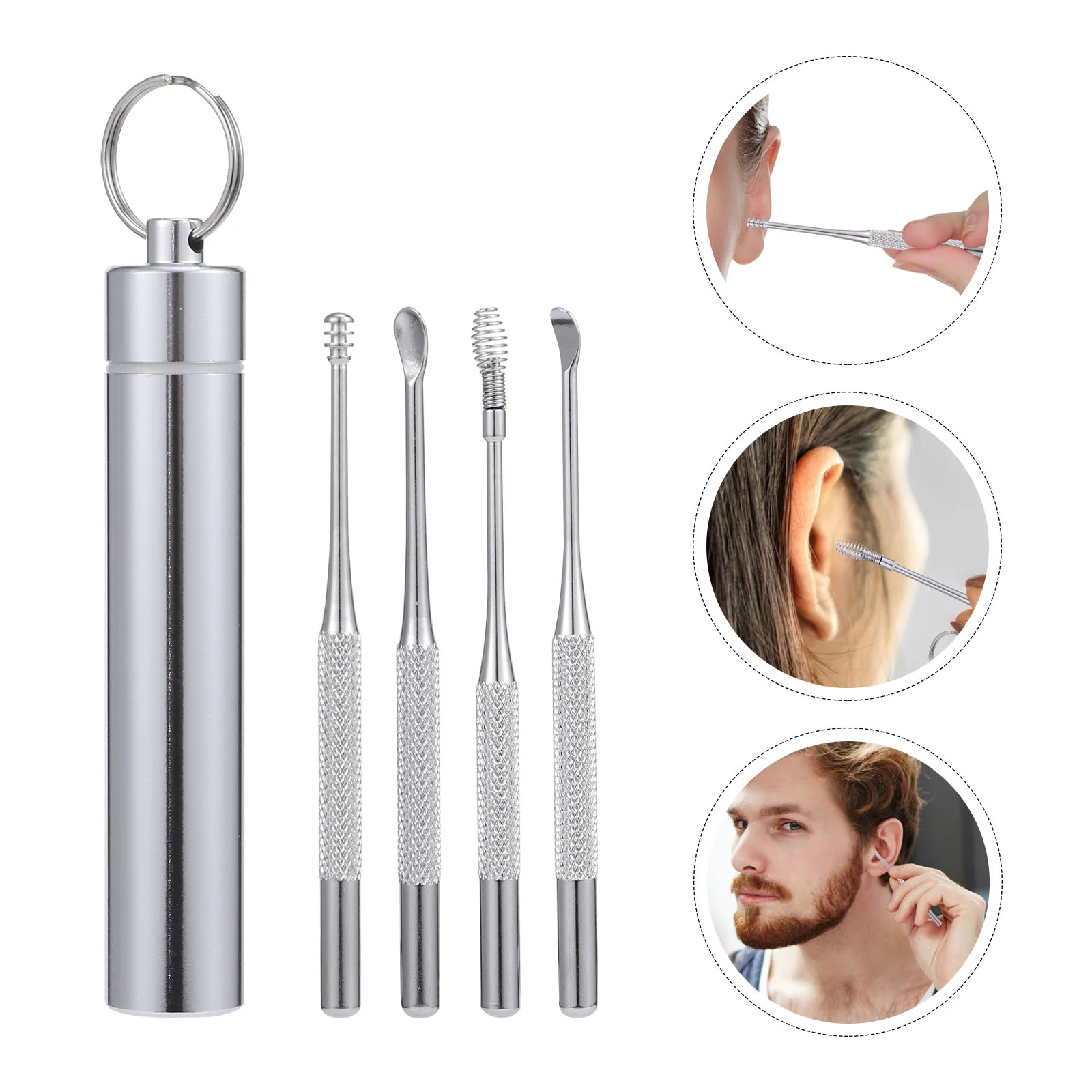

1 Set of 4Pcs Picks Safe Fine Chic Wax Removal Tool Cleaner Wax Remover