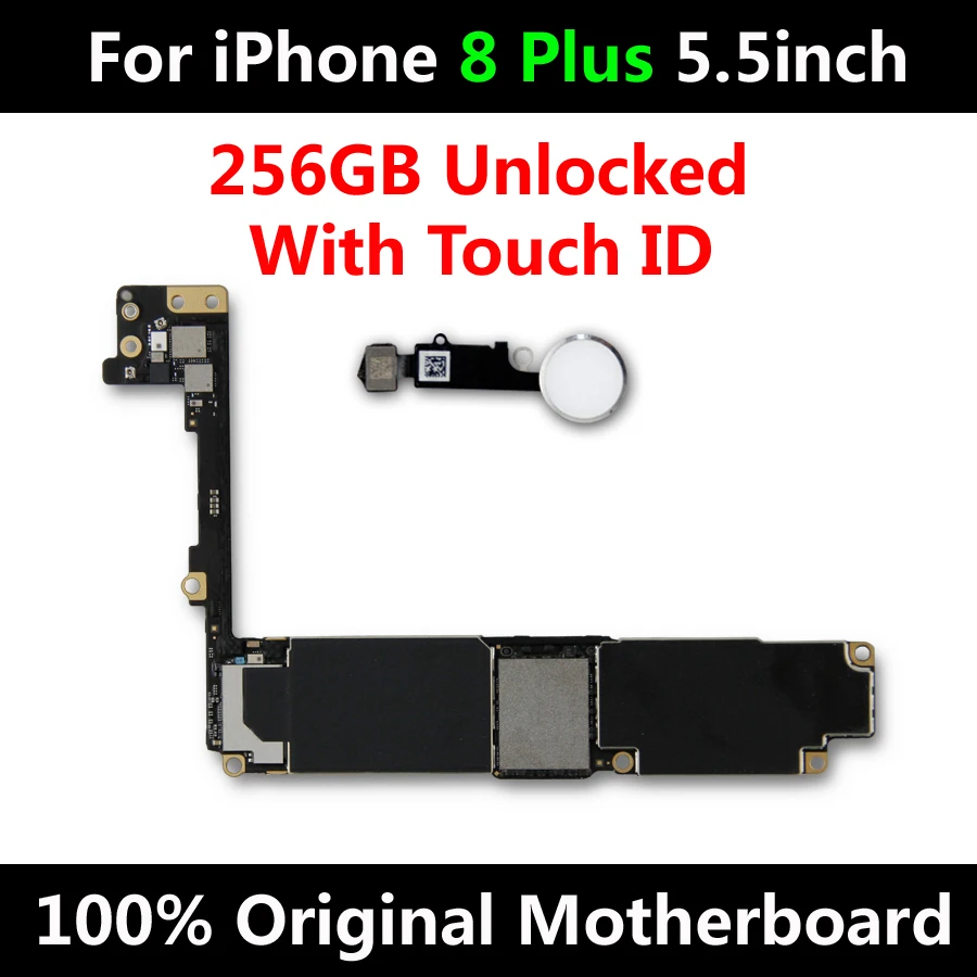 Материнская плата ICloud 100% Оригинальная для IPhone 8 Plus разблокированная чистая