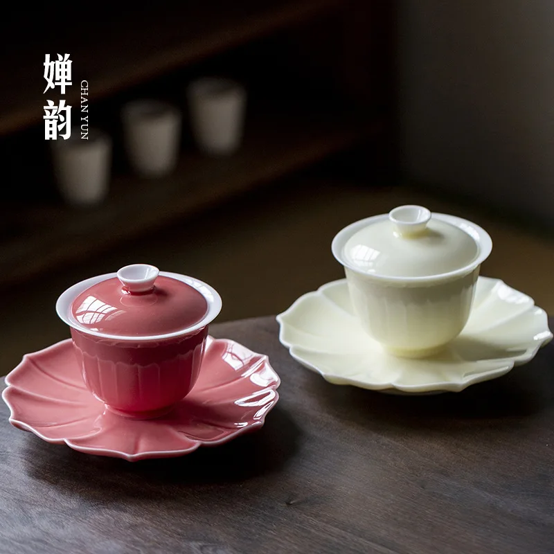 Чайная посуда Gaiwan Chawan набор из чаши для супа китайские кружки кунг-фу фарфоровая