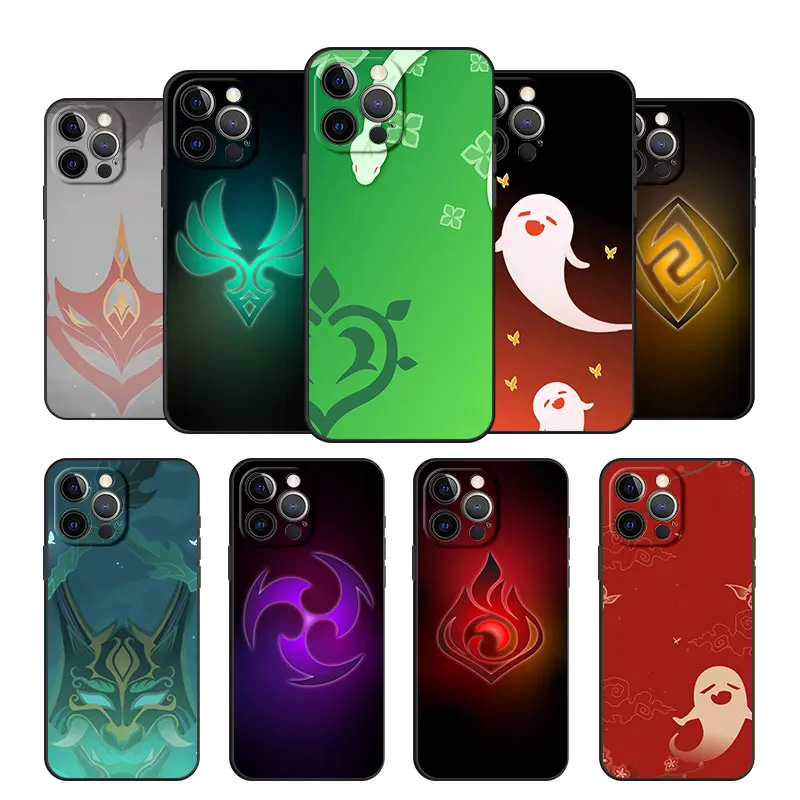 

Cover Case for iPhone 11 12 13 Mini Pro Max SE 2020 11Pro 12Pro 13Pro Full Japan Style Coque Cell Soft Genshin Impact Game