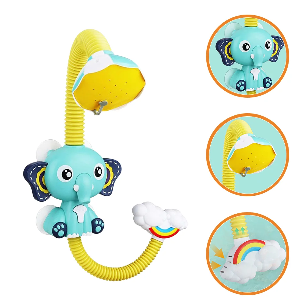 

Electric Elephant Shower Bathtoys Baby Bath Toy Spray Elephant Cartoon Plastic Elephant Bath Head Child