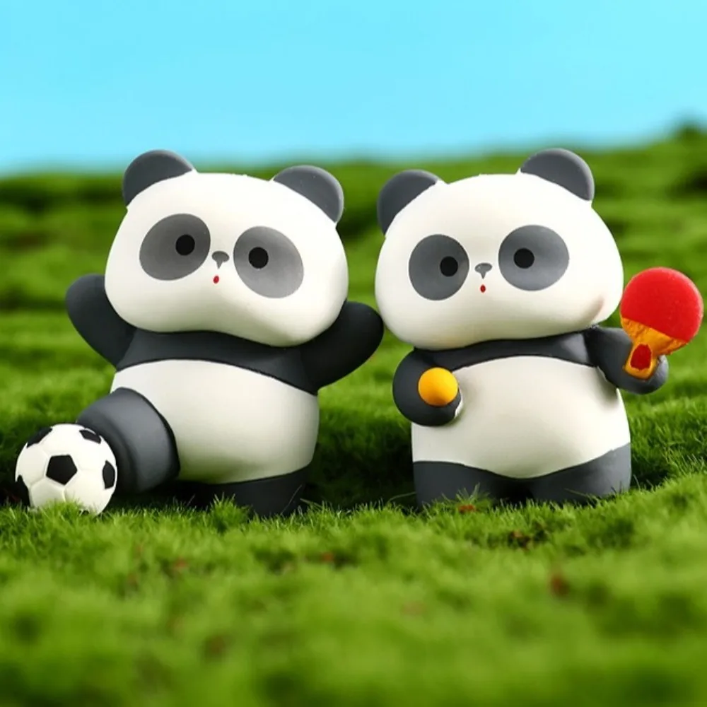 Новые мини-статуэтки панды украшения для дома из смолы настольные