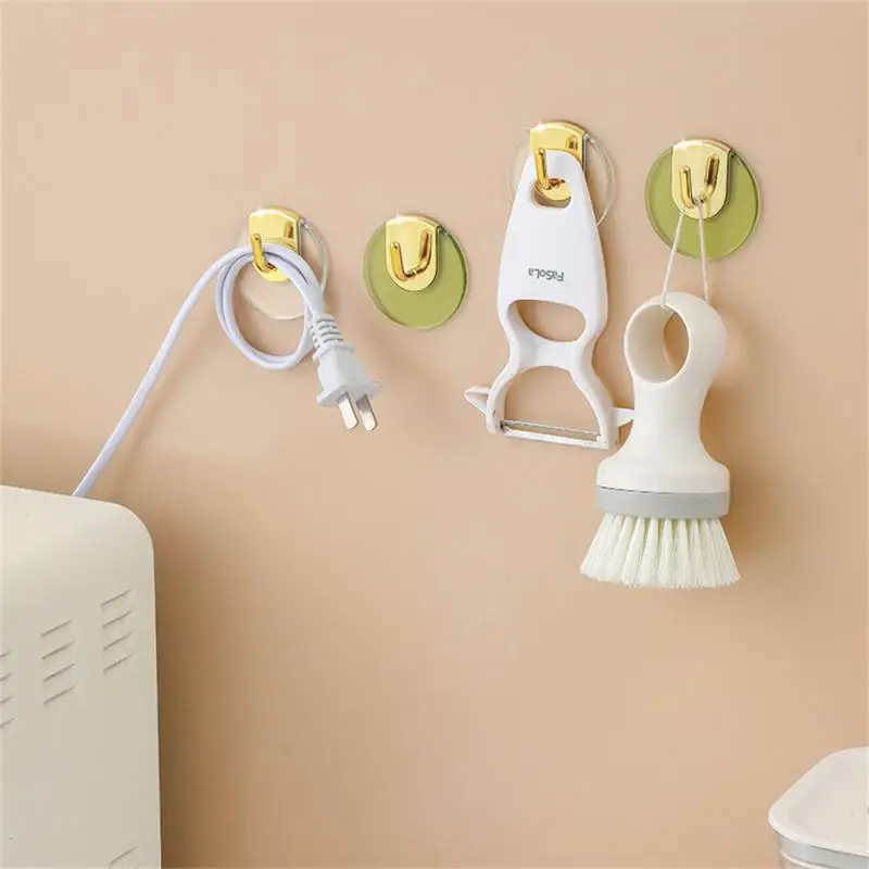 

Super Strong Adhesive Hook Bathroom Hook Golden Punch Free Clithes Hooks Key Organizer Self-adhesive Hangers Punch-free Hook