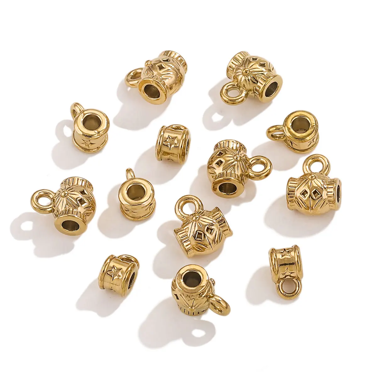 Цельные литые браслеты из нержавеющей стали в ретро стиле 5 шт