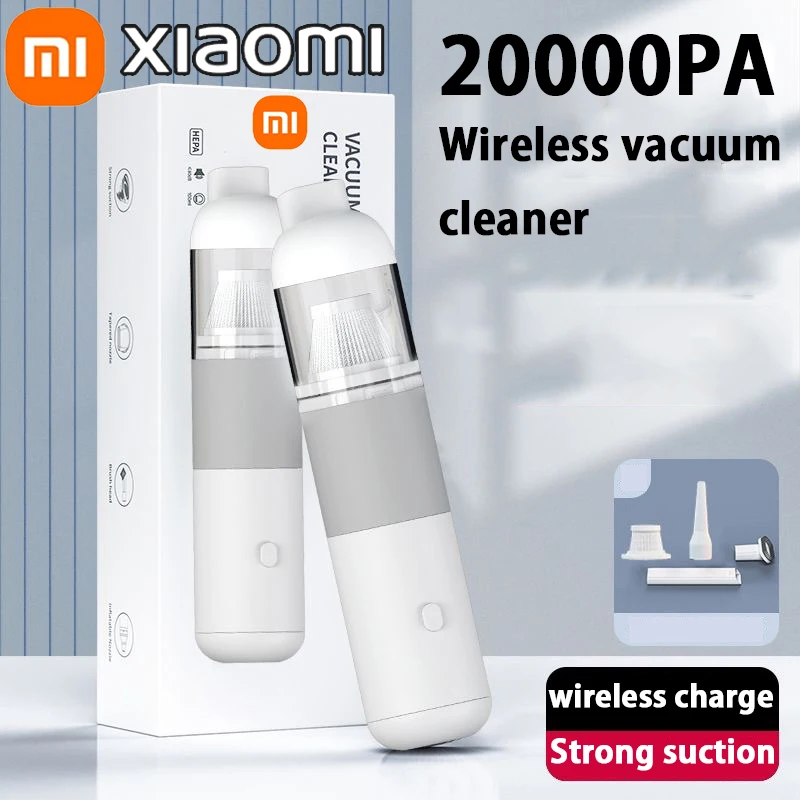 Новый автомобильный пылесос Xiaomi, портативный мини Ручной пылесос, умный дом, автомобиль, двойного назначения, Mi, беспроводной, 20000 па, пылесборник