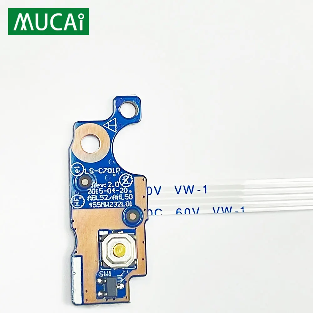 Для HP pavilion 15 15-AY 15-AC 15-AC039TX 15-BA 15-AF 250 255 G4 G5 TPN-C125 плата кнопки питания с кабелем 435MW232L01