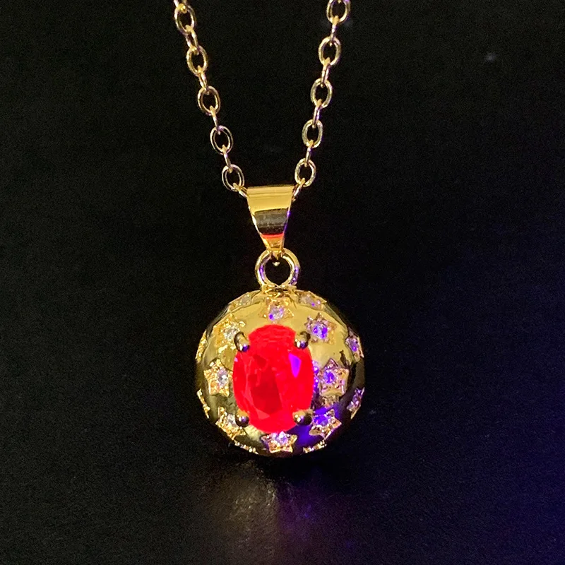 Оригинальное превосходное чувственное красное Рубиновое Колье Cagney в старинном