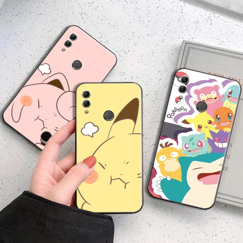 

Cartoon Pokémon Phone Case For Huawei Honor 7A 7X 8 8X 8C 9 V9 9A 9S 9X 9 Lite 9X Lite 8 9 Pro Soft Coque Back Funda Carcasa