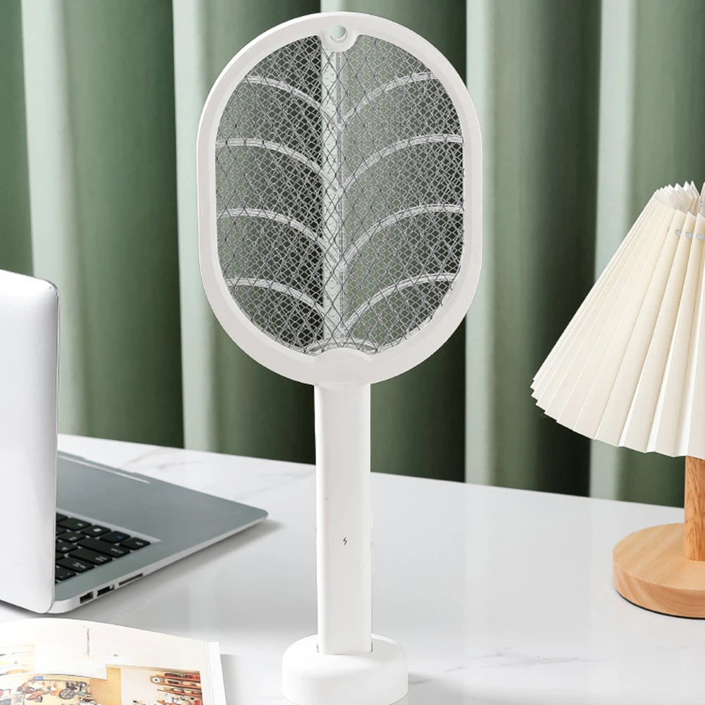 

220V Electric Flies Swatter Killer UV Light USB Rechargeable LED Lamp Summer Mosquito Trap Racket for Indoor Outdoor