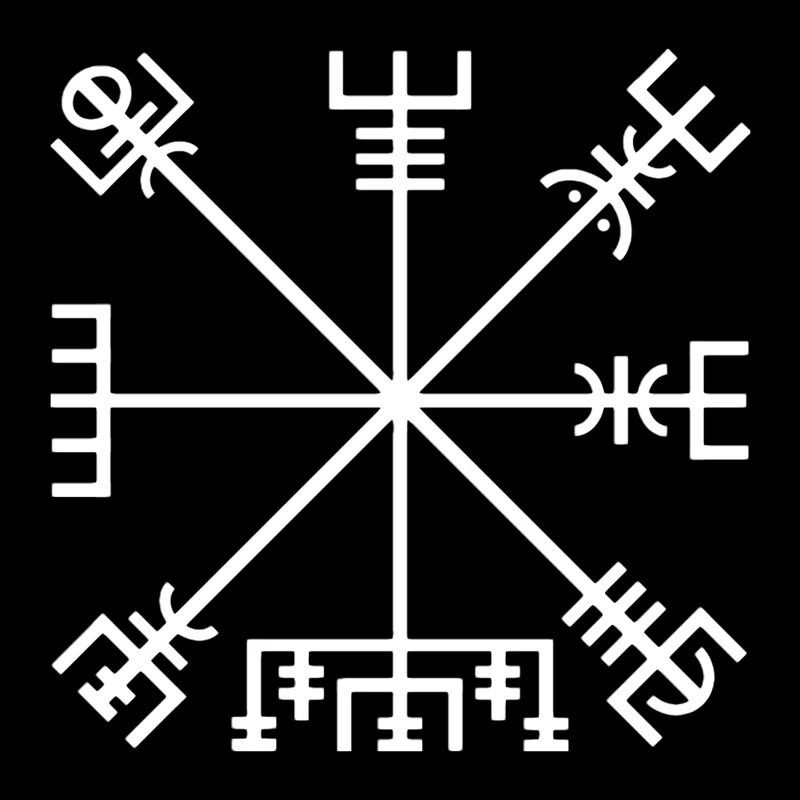 

Рунический компас Вегвизир 15*15 см, рунический талисман, забавная наклейка на автомобиль, виниловая наклейка для авто, стайлинг, выберите размер