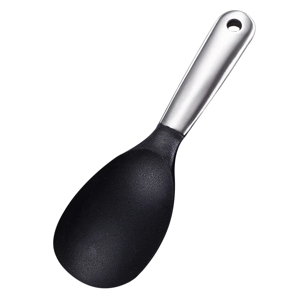 

Rice Spoon Paddle Standing Spatula Silicone Serving Stainless Steel Non Stick Cooker Handle Paddles Scoop Ladle Wooden Sushi