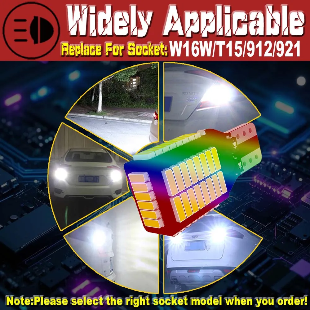 Фото 2 шт. W16W T15 921 912 светодиодный для Toyota Chr Rav4 Avensis Verso S Auris Aygo X Camry Prius Yaris Vitz Urban Land FJ Cruiser Corolla №5