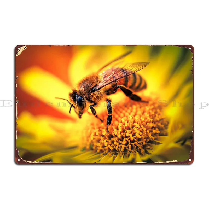 

Металлический плакат с Пчелкой и медом, кинотеатр, гараж, кинотеатр, настенная пещера, жестяной плакат