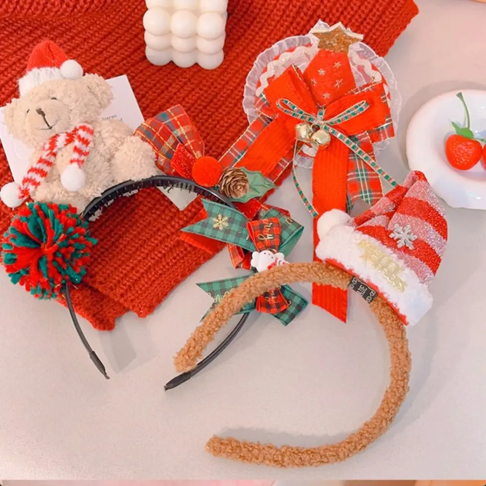 Милые аксессуары для волос Рождественская повязка на голову Рождество