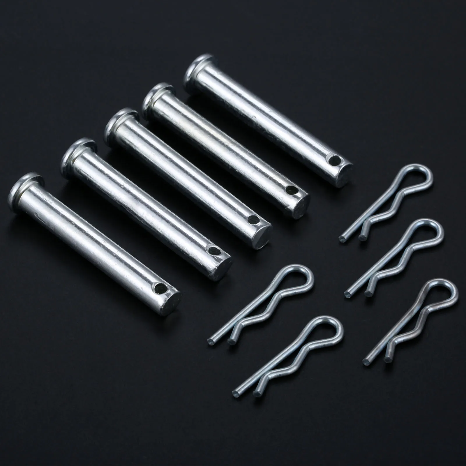 

5pcs Clip Hitch Pin Stainless Steel Latch Pins M8*50mm/0.32*1.97inch Replace Air-cooled Diesel Engine Farm Machine Maintenance