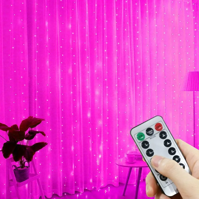 

6x3M LED Fairy Lights Garland Led Festoon Curtain Lamp Remote Control USB Curtains String Lights Christmas Decoration for Home