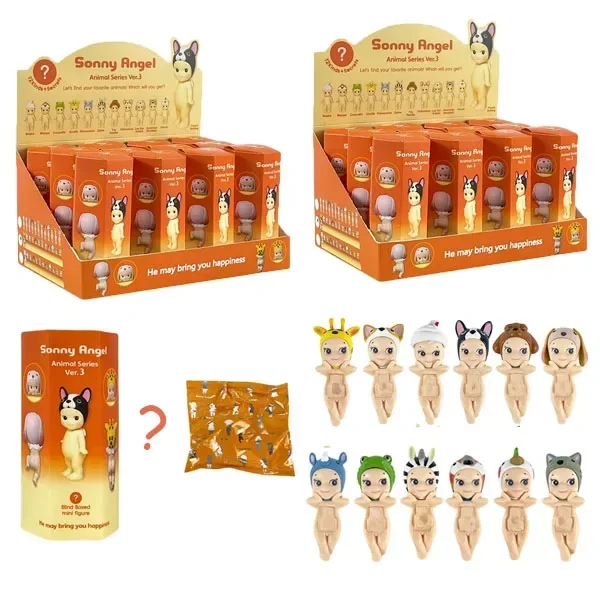 Слепая коробка Sonny Angel лежащие хипперс фигурки милые кавайные загадочные