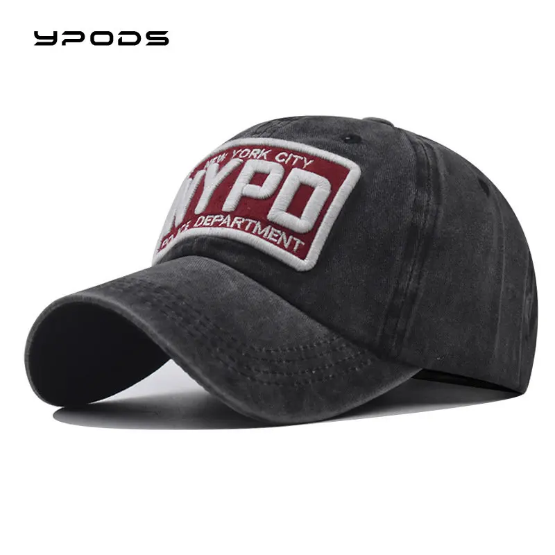 

Washed Cotton New NYPD Embroidered Baseball Cap Washed Old Cap Outdoor Sunshade Cap Wholesale