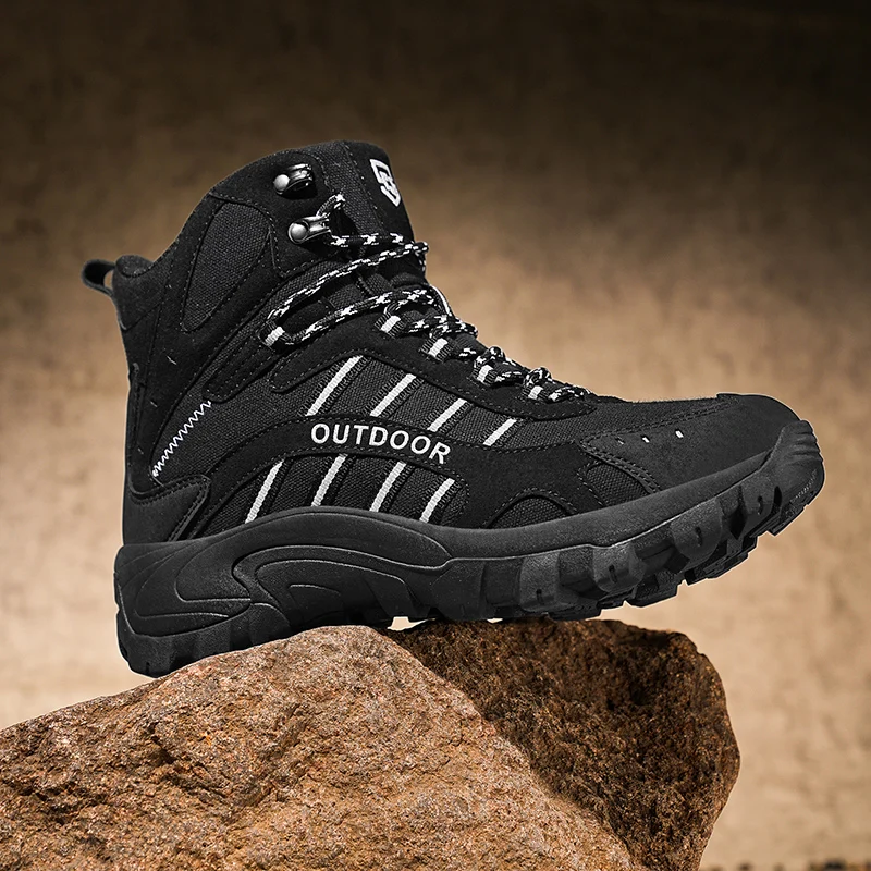 Мужская защитная обувь ботильоны непромокаемая походная уличные высокие