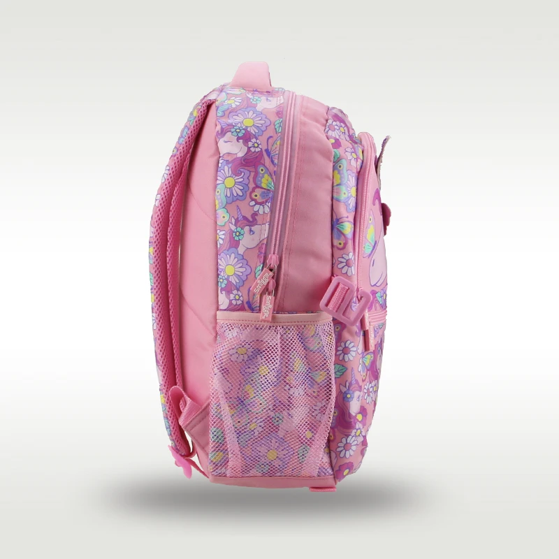 Australia Original Smiggle Children's Schoolbag Girls Shoulder Backpack Pink Butterfly Unicorn Sweet Bag 7-12 Years 16 Inches