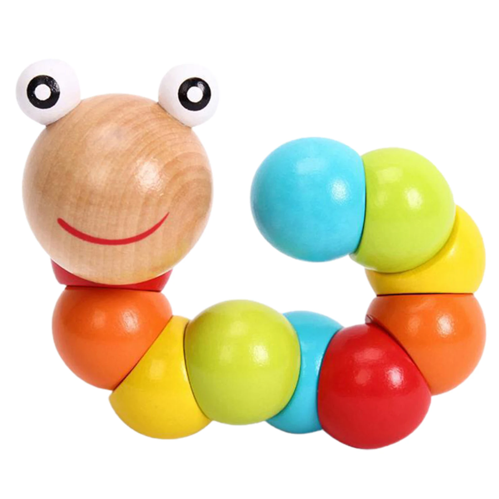 

Worm Twist Baby Toys Puppet Cognition Educational Toys Twisted Building Blocks Changeable Shape Wooden Blocks For Baby