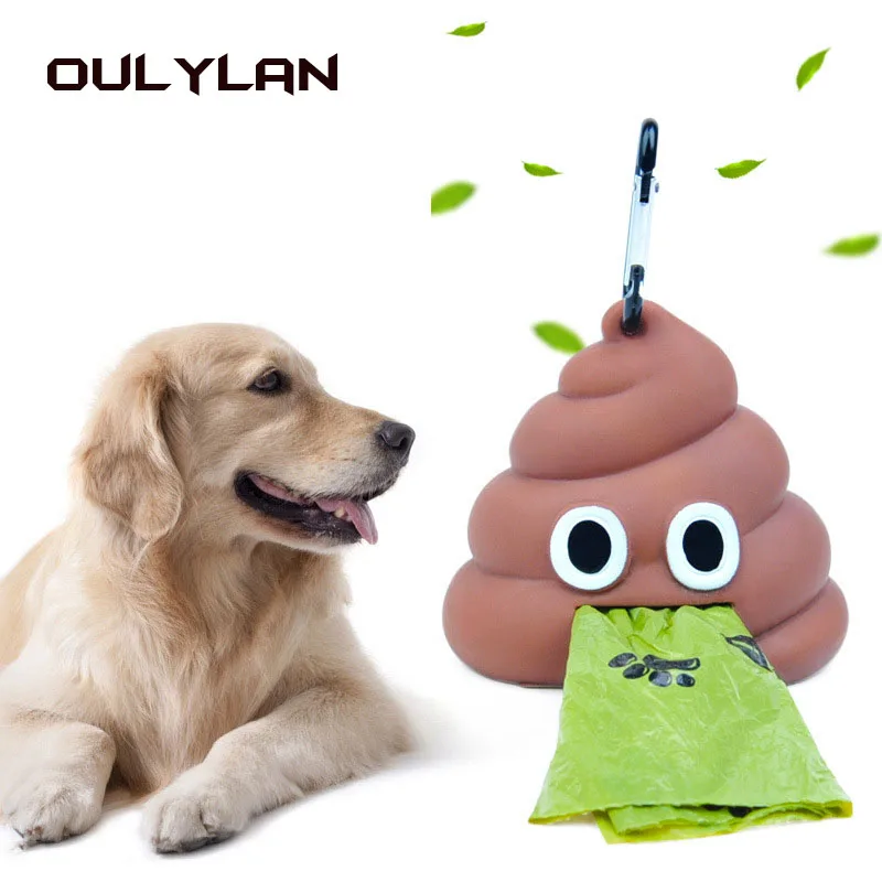 

Pet Poop Bag Shit-shaped Dog Cat Waste Bags Portable Dog Poop Dispenser Holder Pets Cleaning Products For Outdoor Pets