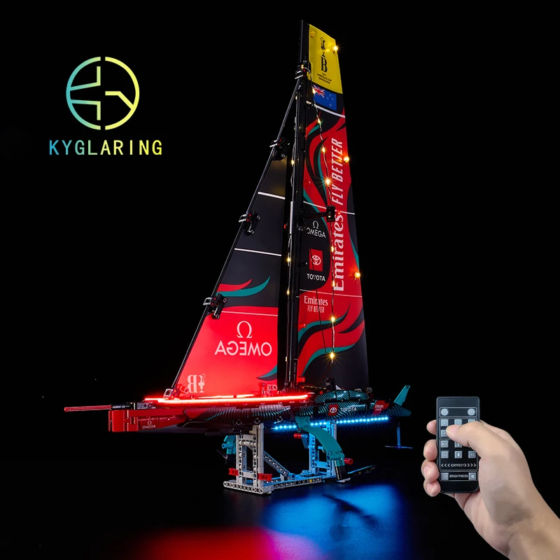 Фото Комплект светодиодных фонарей Kyglaring для команды Эмиратов, Новая Зеландия AC75 Yacht 42174, набор светодиодных светильников, игрушки «сделай сам» (строительные блоки в комплект не входят) №1