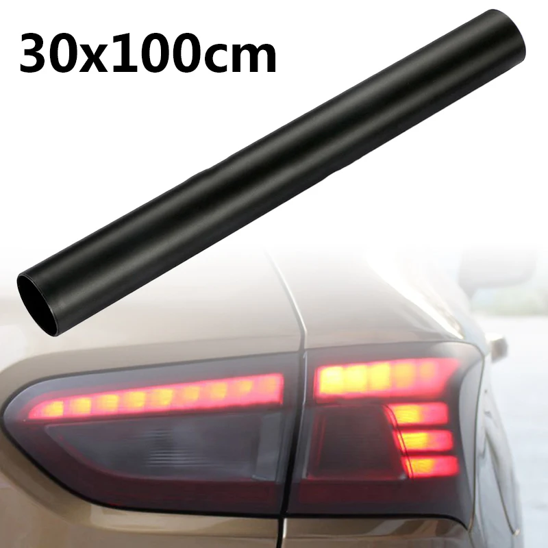 30*100cm Car Headlight Rear Light Color Matte Black Back Lamp Glitter Smoke Tint Film Wrap Vinyl Sticker Styling Accessories