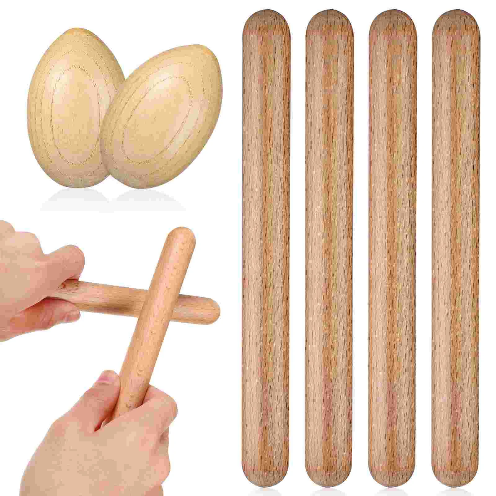 

Instrument Sticks Musical Percussion Rhythm Wood Kids Claves Lummi Shaker Beginners Shakers Toy Set Baby Mallet Tambourine Guiro