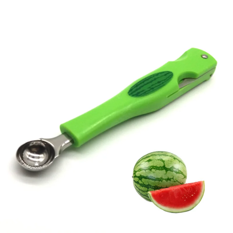 

3 In 1 Watermelon Splitter Stainless Steel Watermelon Cutter Fruit Ball Digger Safe To Use For Home Camping Gathering Party