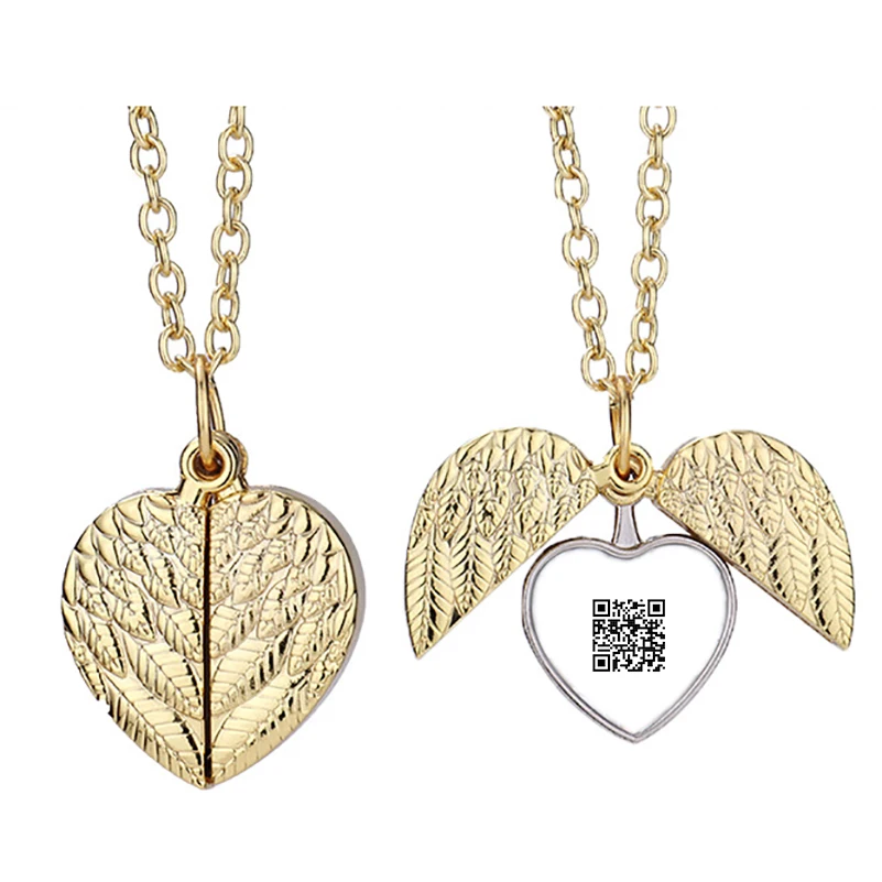 

Tommyinnit, запуск в Cadillac, Qr-код, Wqe, сердце, активное ожерелье с крыльями ангела, модные ювелирные украшения