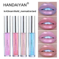 handaiyan 6 colors lip gloss longlasting glitter red nude lipstick liquid waterproof moisturize luminous lipgloss makeup