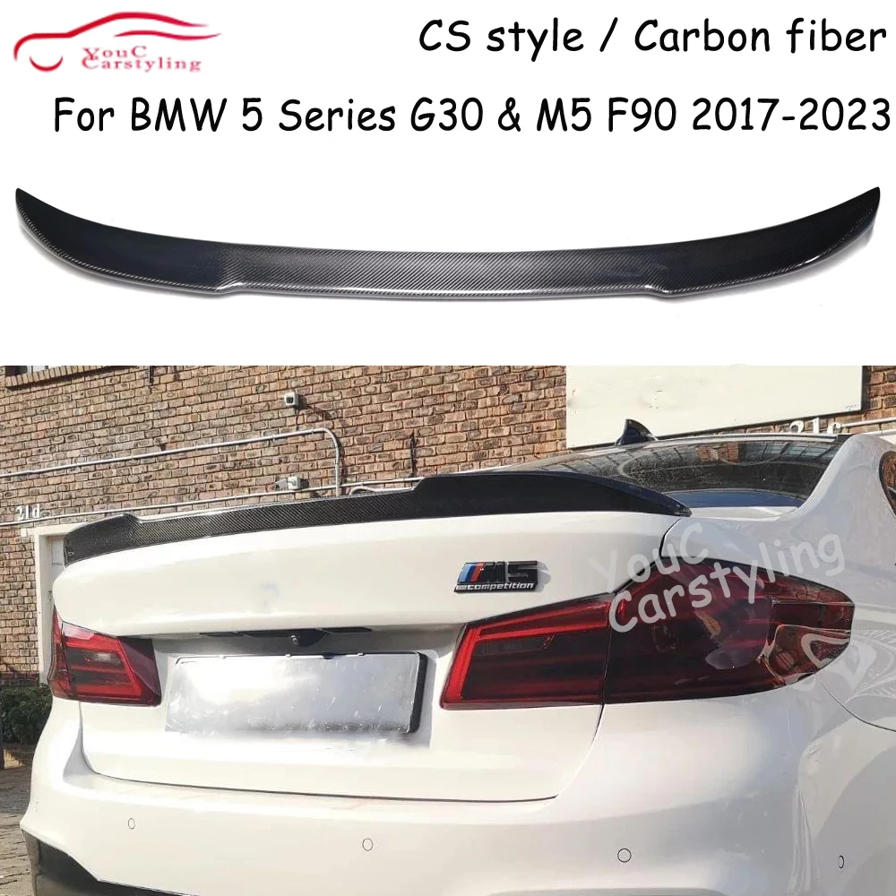 Задний спойлер G30 из углеродного волокна в стиле CS для BMW 5 серии 4-дверного седана