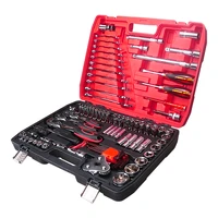 121pcs kit car repair sockets hand tool sets combination socket wrench set with plastic toolbox