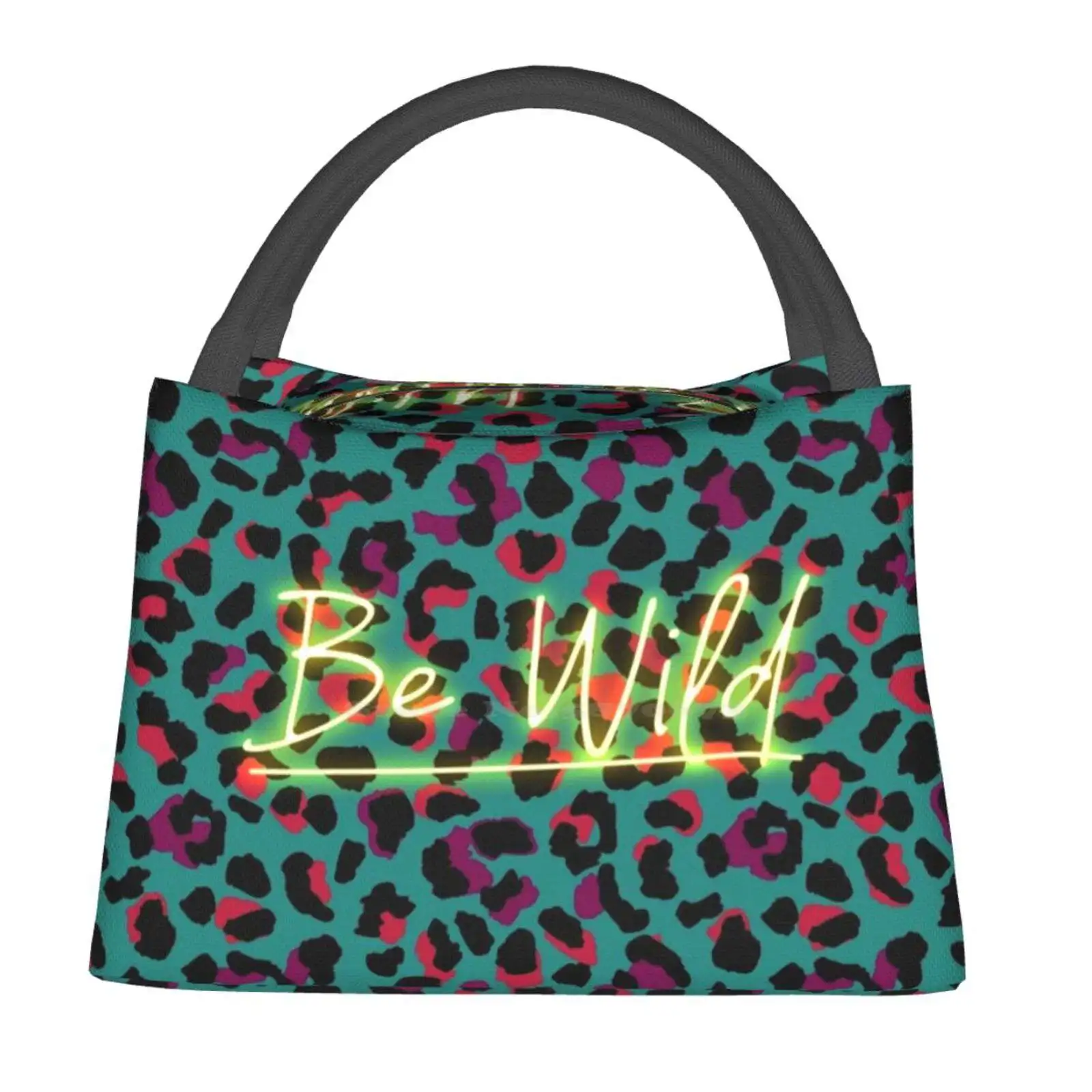 

Термосумка-холодильник с леопардовым принтом Be Wild, изолированная сумка для обеда с животным леопардовым узором, Современная Милая трендова...